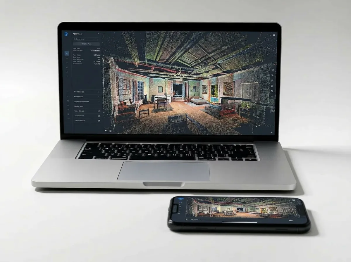 3D model on laptop and phone